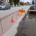 Κατασκευή πεζοδρομίων στην είσοδο της Ν. Λαμψάκου