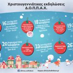 Πρόγραμμα Χριστουγεννιάτικων εκδηλώσεων του Δ.Ο.Π.Π.Α.Χ