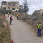 Επιχείρηση καθαριότητας στην περιοχή του Αγίου Νεκταρίου στην Κάνηθο