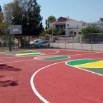 Εργασίες συντήρησης και ελαιοχρωματισμών στο ανοιχτό γήπεδο μπάσκετ στη θέση Πλάκα, στη Χαλκίδα